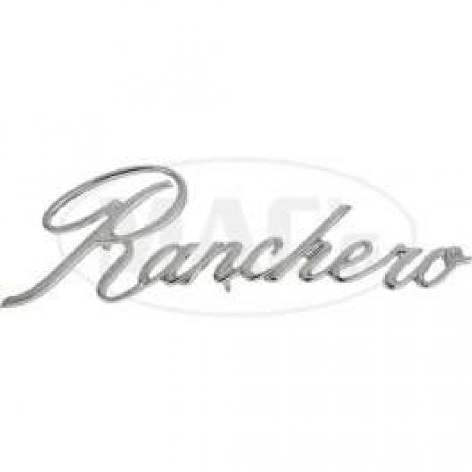 Front Fender Emblem, Ranchero Script, Ranchero, 1970-1976