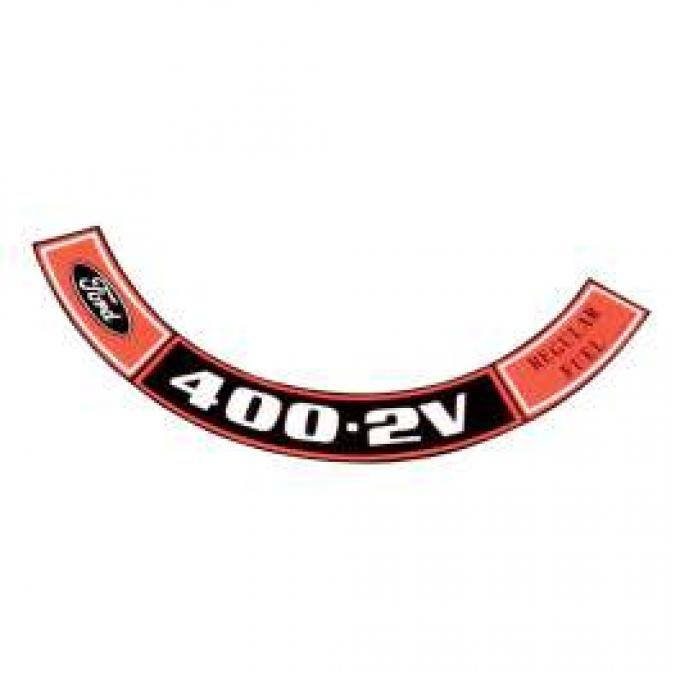 Air Cleaner Decal - 400-2V Regular Fuel - D1AF-9C611-AA