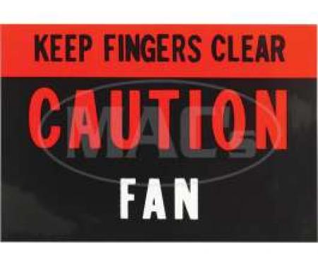 Caution Fan Decal, Mercury, 1964