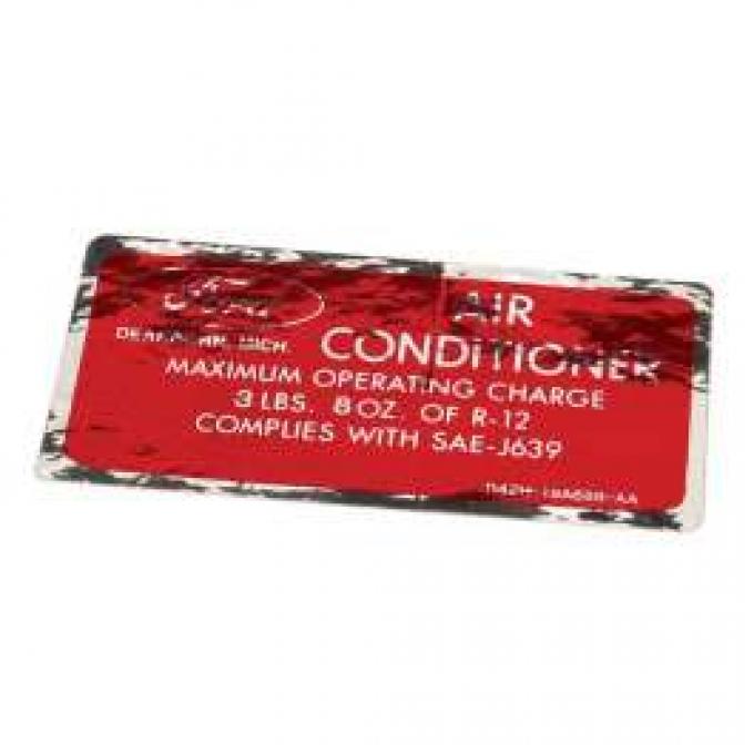 Air Cond Charge Decal, Montego, 1974-1978