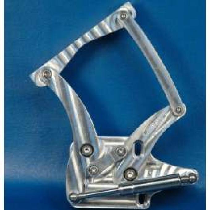 Ford Fairlane Billet Aluminum Hood Hinges, Machine Finish, 1963-1965