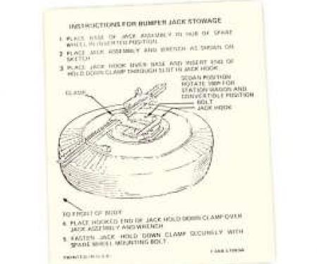 Jack Instruction Decal, Mercury, 1963