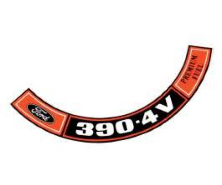 Air Cleaner Decal - 390-4V Premium Fuel