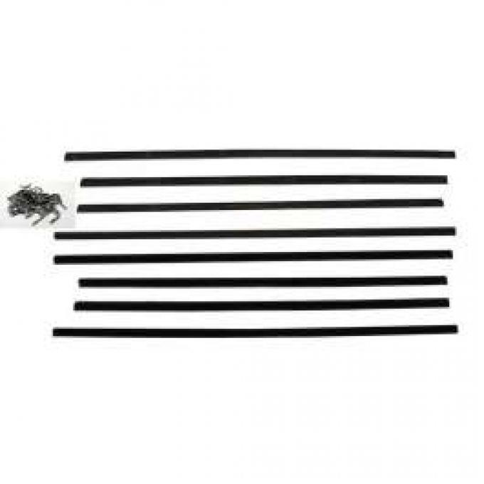 Belt Weatherstrip Kit - Doors and Rear Quarter Windows - 8 Pieces - 2 Door Sedan