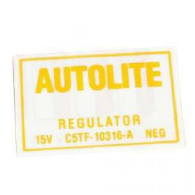 Voltage Regulator Decal - Autolite
