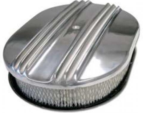 Air Cleaner-Polished Aluminum Finned (4V)