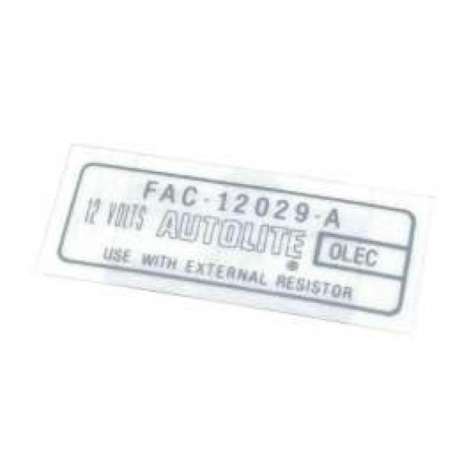Decal - Ignition Coil - Autolite