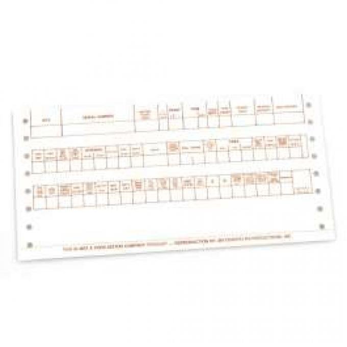 Assembly Line New Vehicle Build Sheet, Ford, 1963