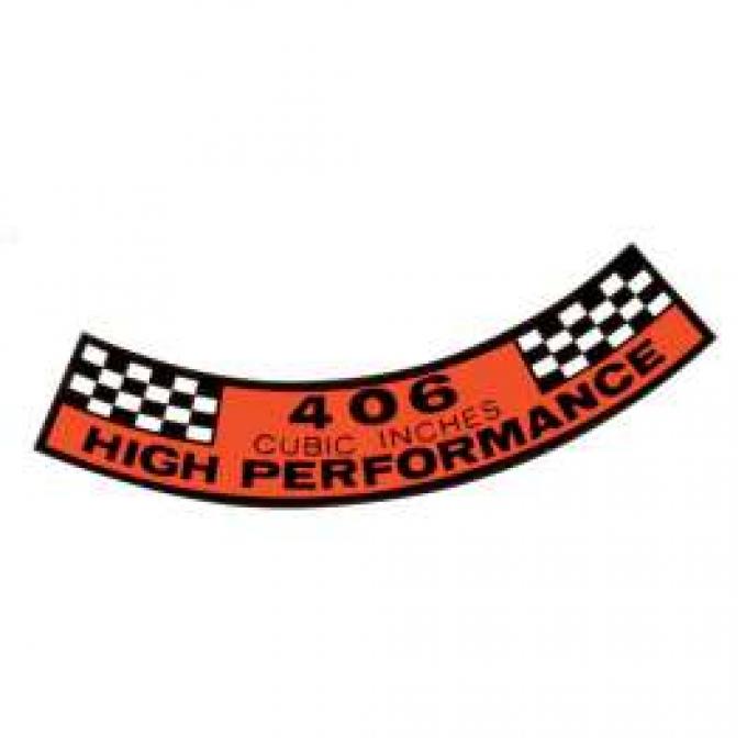 Air Cleaner Decal - 406 Cubic Inches High Performance
