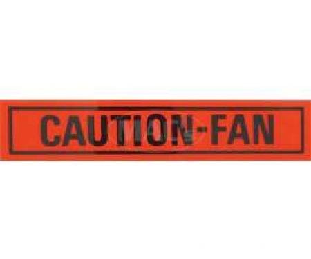 Caution Fan Decal, Comet, 1967-1968