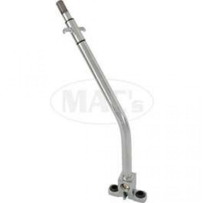 Floor Shift Lever - Chrome - 4-Speed - With Console - Includes Reverse Lockout - Ford and Mercury