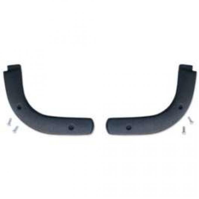 Bench Seat Hinge Covers - Black Plastic With Correct Grain
