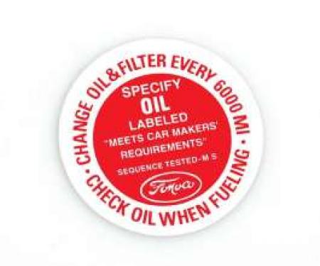 Decal - Oil Filter Cap