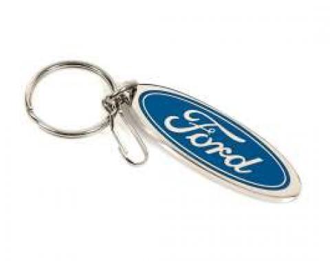 Ford Key Chain,Oval,With Ford Blue Oval Logo