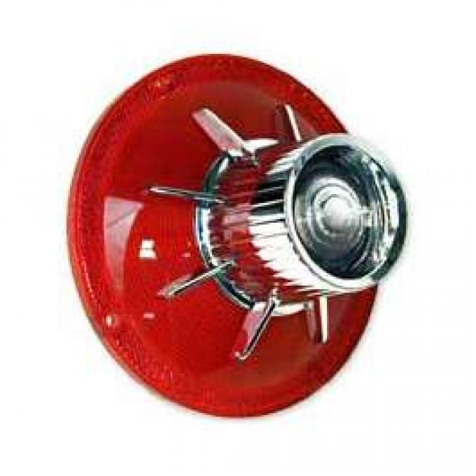 Tail Light Lens - With Backup Lens - Bright Accent On Lens - FoMoCo Logo - Galaxie 500 and 500XL