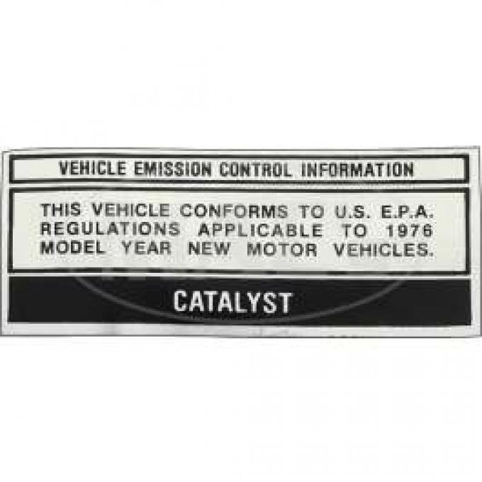 Vehicle Emission Confirm Decal, Ranchero, Torino, 1976