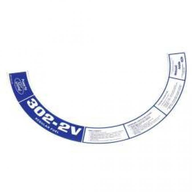 Air Cleaner Decal, 302-2V, Montego, 1973