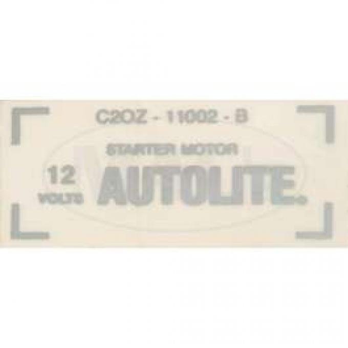 Starter Decal, Small Block, 1965 1967, Comet, 1965-1967