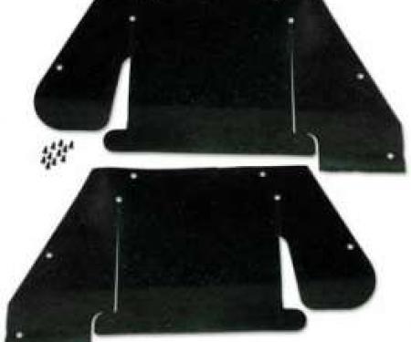 Fender Apron To Upper Control Arm Splash Shields - Die-Cut Black Rubber