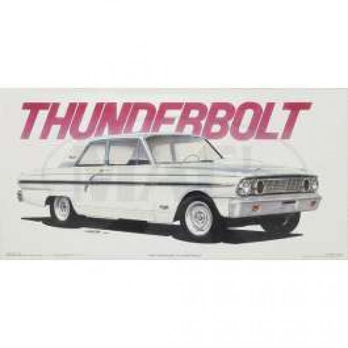 Jim Gerdom Signed & Numbered Print, Ford Thunderbolt, 1964