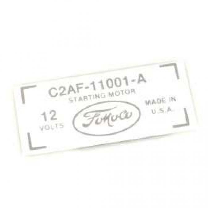 Decal - Starting Motor