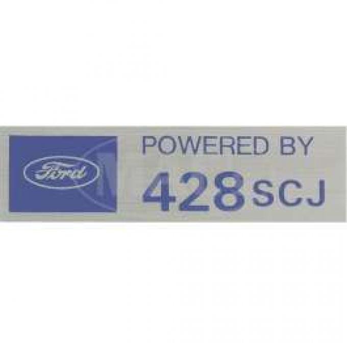 Valve Cover Decal, Powered By 428 SCJ, 1957-1979