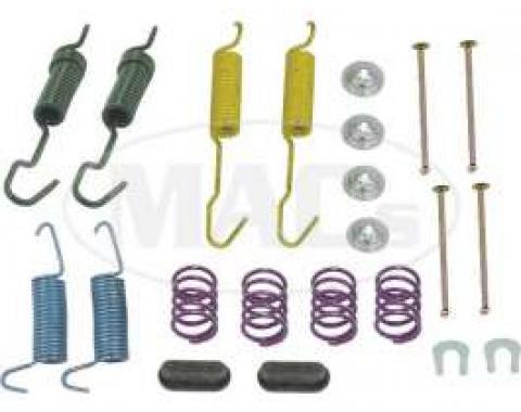 Drum Brake Hardware Combo Kit, For 10 Drum, Ford & Mercury, 1962-1971