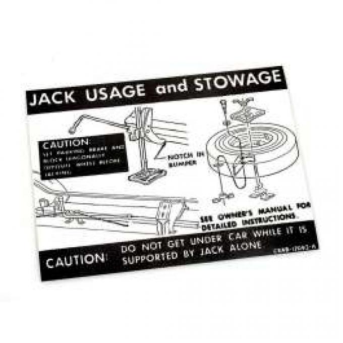 Jack Instructions Decal - C8AB-17095-A