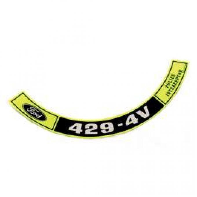 Air Cleaner Decal - 429-4V Police Interceptor