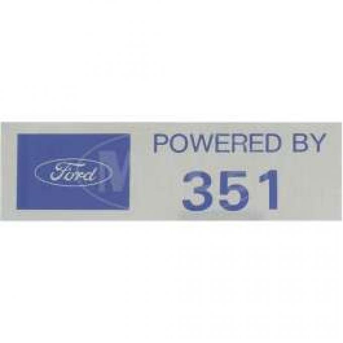 Valve Cover Decal, Powered By 351, 1957-1979