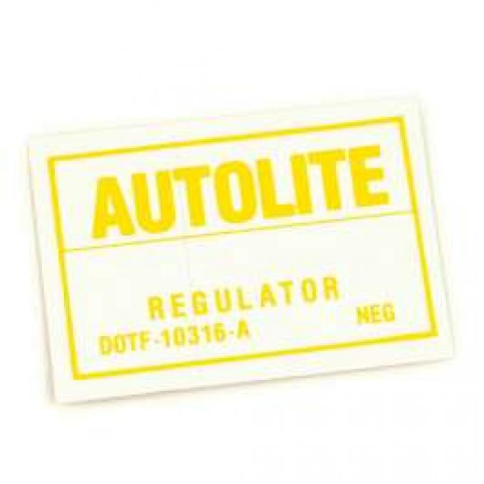 Decal - Voltage Regulator - Autolite - With Air Conditioning