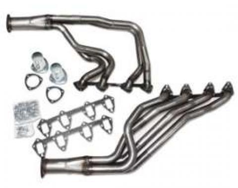 Four Tube Header, Bare Steel, For C-4 Automatic Transmission, 289,302, Fairlane, Ranchero, Torino, 1966-1971