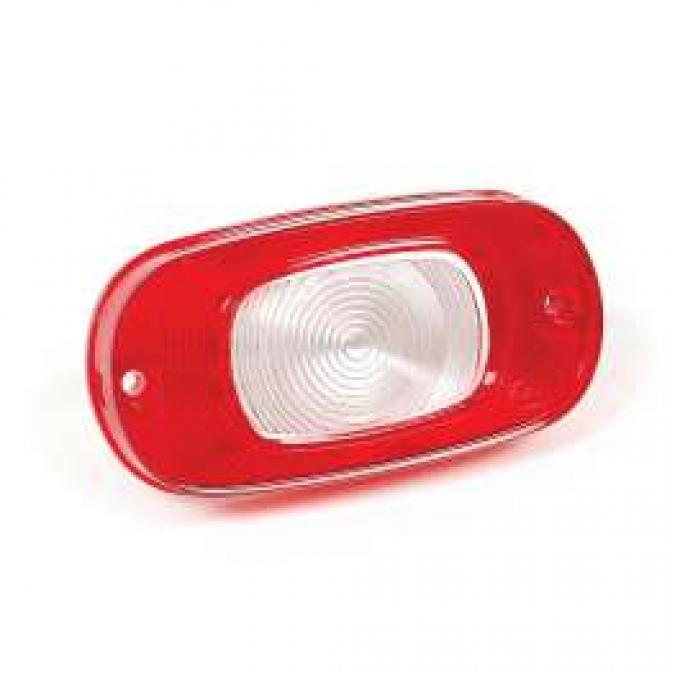 Backup Light Lens - Red Plastic Outer With White Plastic Center - Mercury