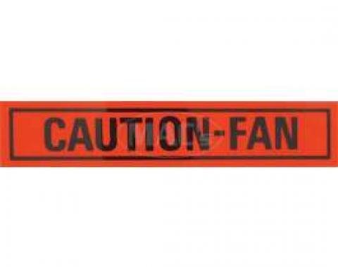 Caution Fan Decal, Comet, 1967-1968