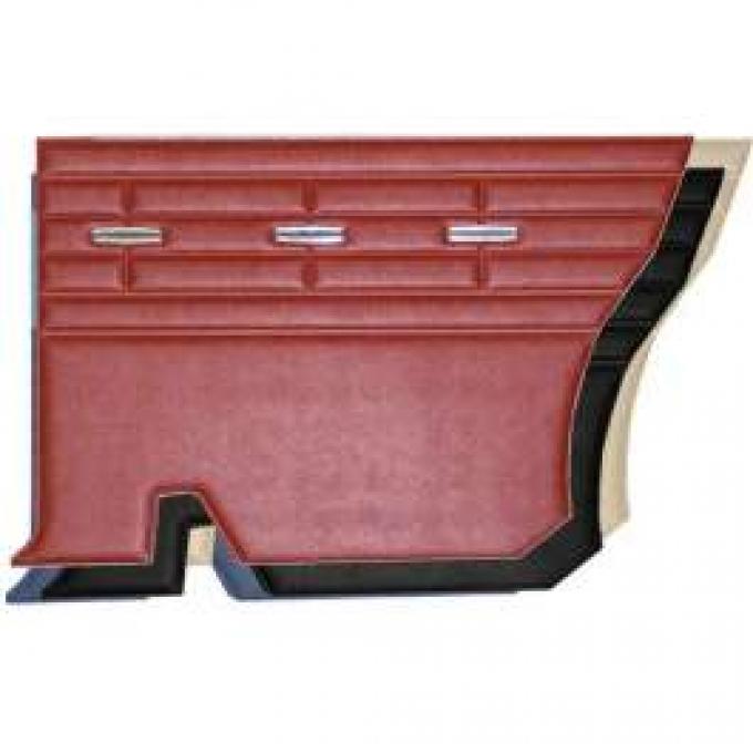 Rear Side Panels, Hardtop, Red, Fairlane 500, 1964