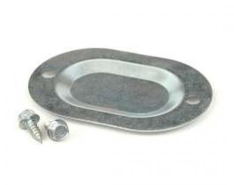 Drain Hole Cover Plate - Floor Pan - Oval - Steel