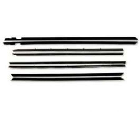 Belt Weatherstrip Kit - Doors and Rear Quarter Windows - Inside Pieces Have Stainless Steel Bead - 8 Pieces - Convertible