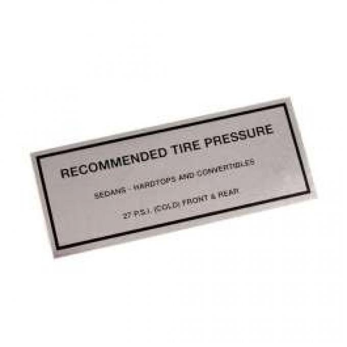 Tire Pressure Decal