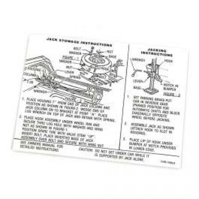 Jack Instructions Decal - C7AB-17095-B