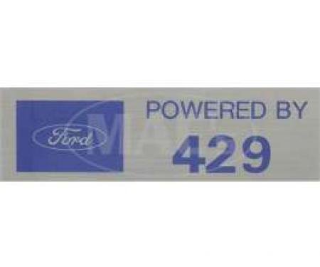 Valve Cover Decal, Powered By 429, 1957-1979