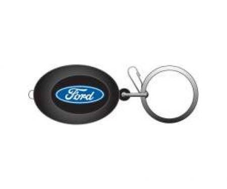 Ford Key Chain,Oval,Lighted,With Ford Blue Oval Logo