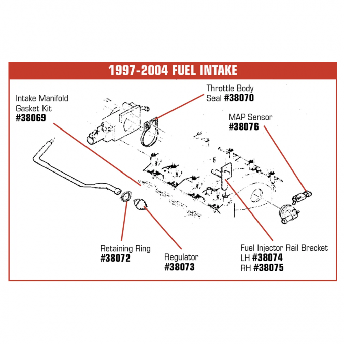 Corvette Fuel Injection Rail Bracket, Left, 1997-2004