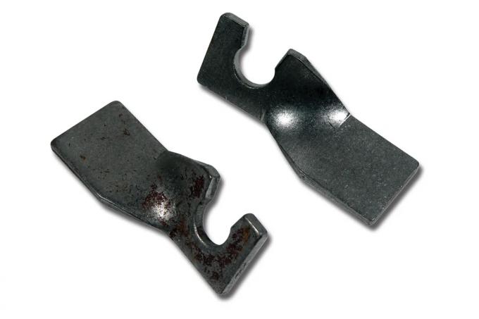 Corvette Prk Brk Cbl Brackets, Rear on T-Arm, 1965-1967