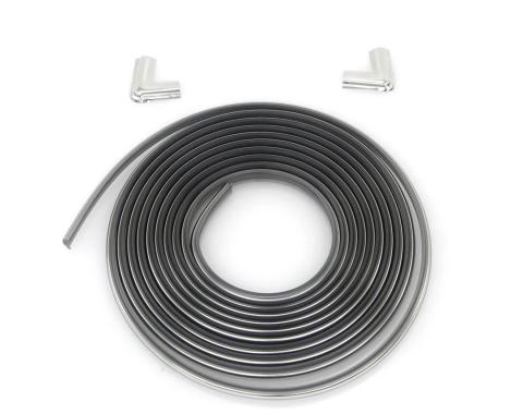 AMD Chrome Rear Window Gasket Lock Strip w/ Corner Joints, 73-91 Chevy GMC C/K Truck 661-4073-4S