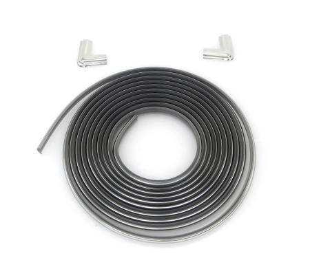 AMD Chrome Rear Window Gasket Lock Strip w/ Corner Joints, 73-91 Chevy GMC C/K Truck 661-4073-4S