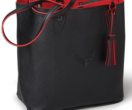 Corvette C7 Black & Red Tote Bag