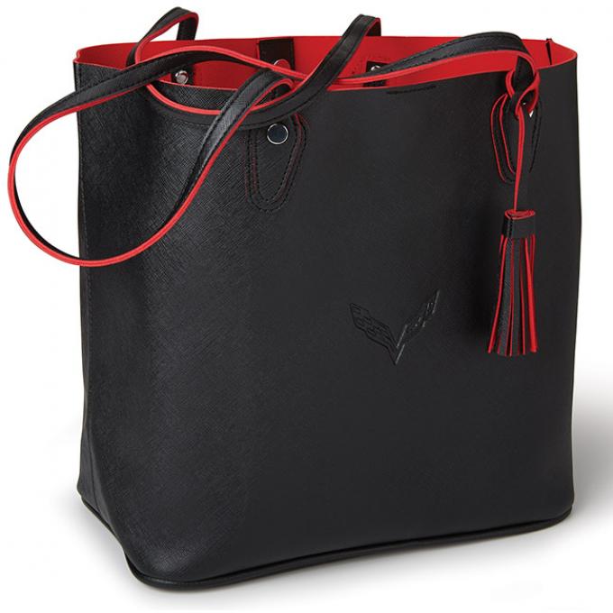 Corvette C7 Black & Red Tote Bag