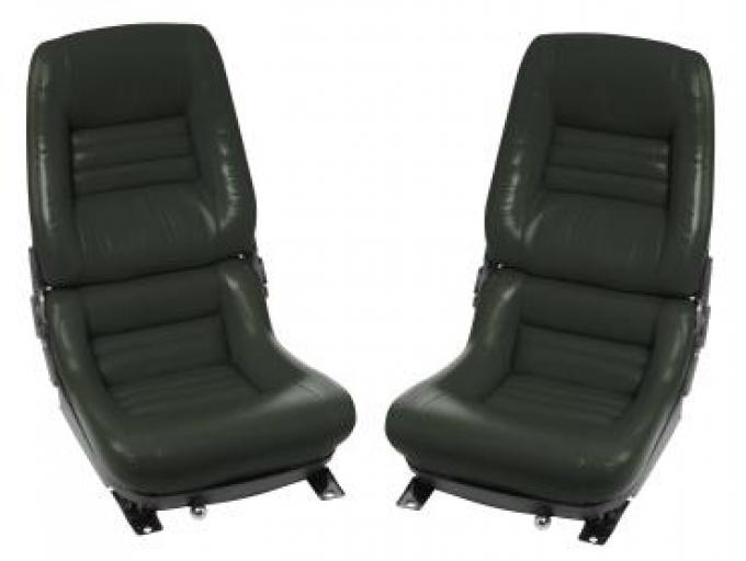 CA 1978-1982 Chevrolet Corvette Mounted Leather Seat Covers Leather/Vinyl Original 2" Bolster