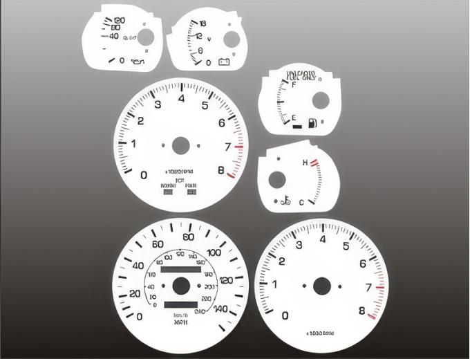 Whitegauges 1986-1992 Toyota Supra NON TURBO White Face Gauges 8692TS-193