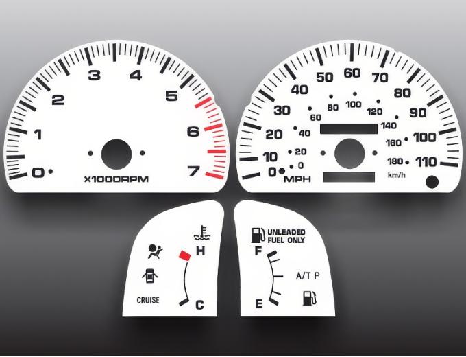 Whitegauges 1996-1997 Toyota 4Runner White Face Gauges 9697T4-2029